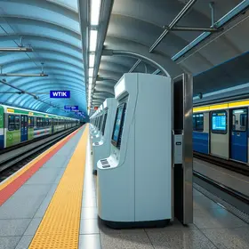 estações de Metrô com totens de autoatendimento